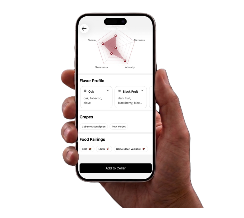 Uva app — palate & pairing
